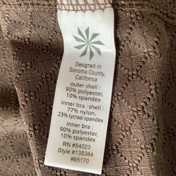 Athleta two tones brown sport tees support bras M - Picture 4 of 4